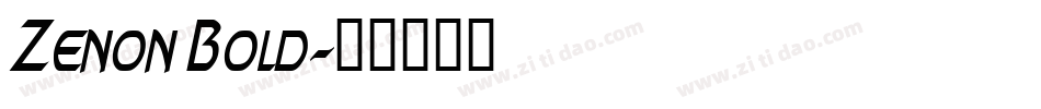 Zenon Bold字体转换
